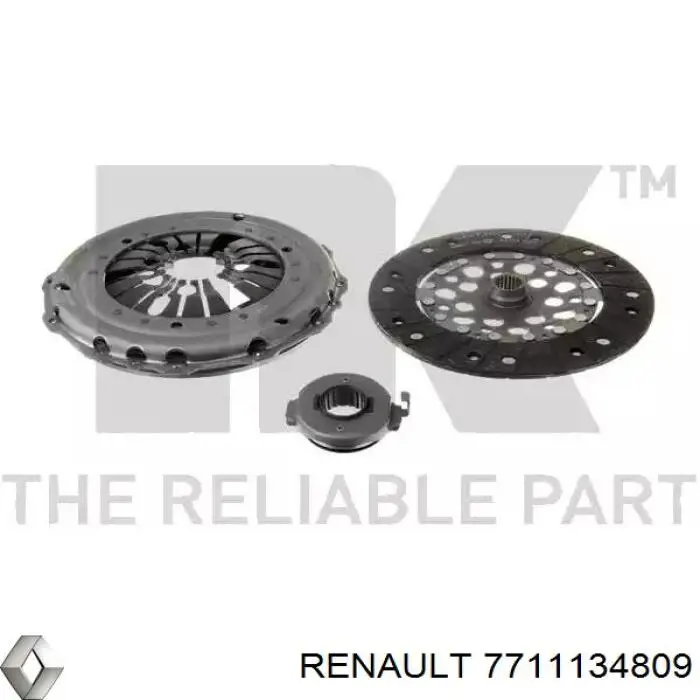 Купити 7711134809 Renault (RVI) Комплект зчеплення (диск, корзина, підшипник)