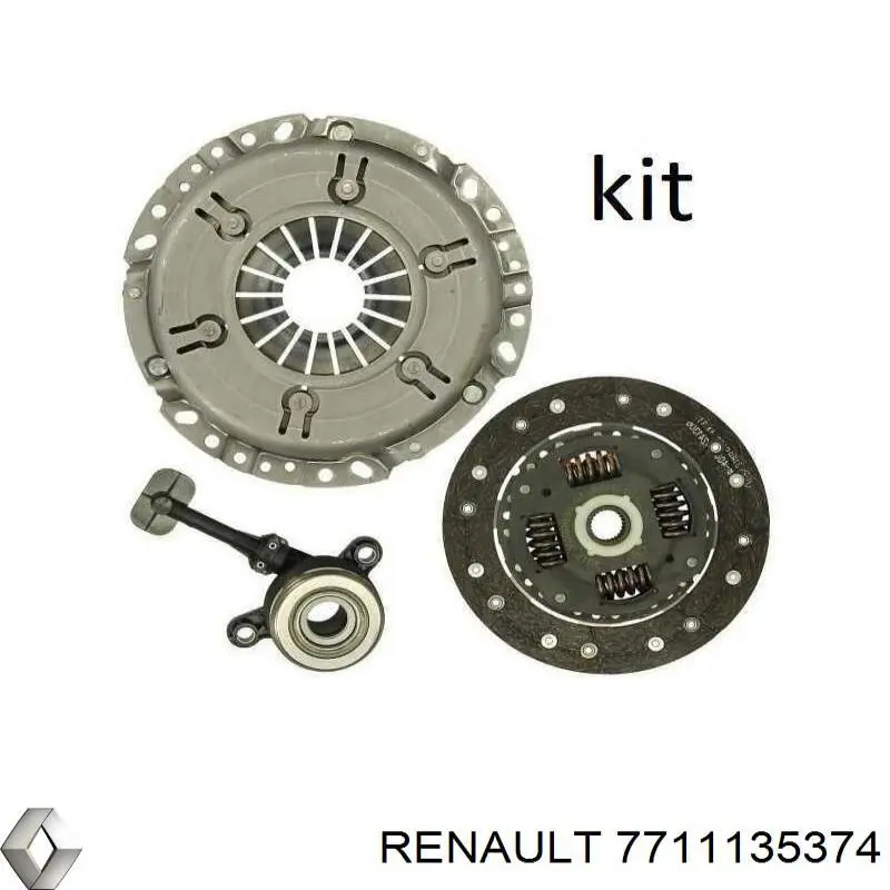 Комплект зчеплення (3 частини) 7711135374 Renault (RVI)