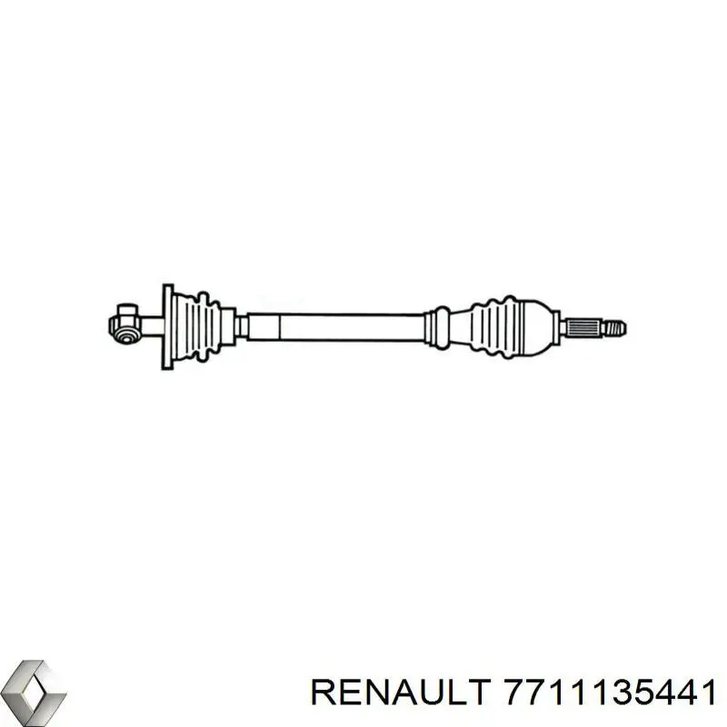 Піввісь (привід) передня, ліва 7711135441 Renault (RVI)