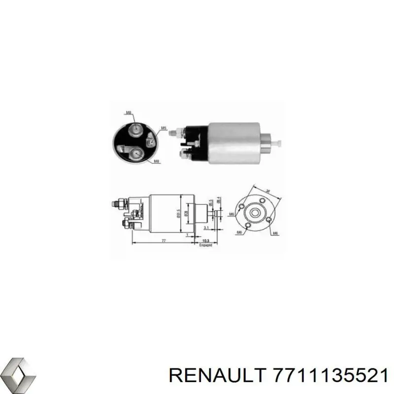 7711135521 Renault (RVI) стартер