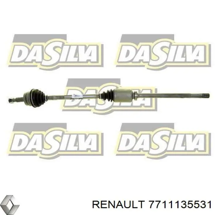 Піввісь передня, права Renault (RVI) 7711135531 ціна, від 89.52 USD