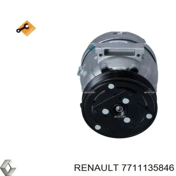 Компресор системи кондиціювання Renault (RVI) 7711135846 ціна, від 138.67 USD