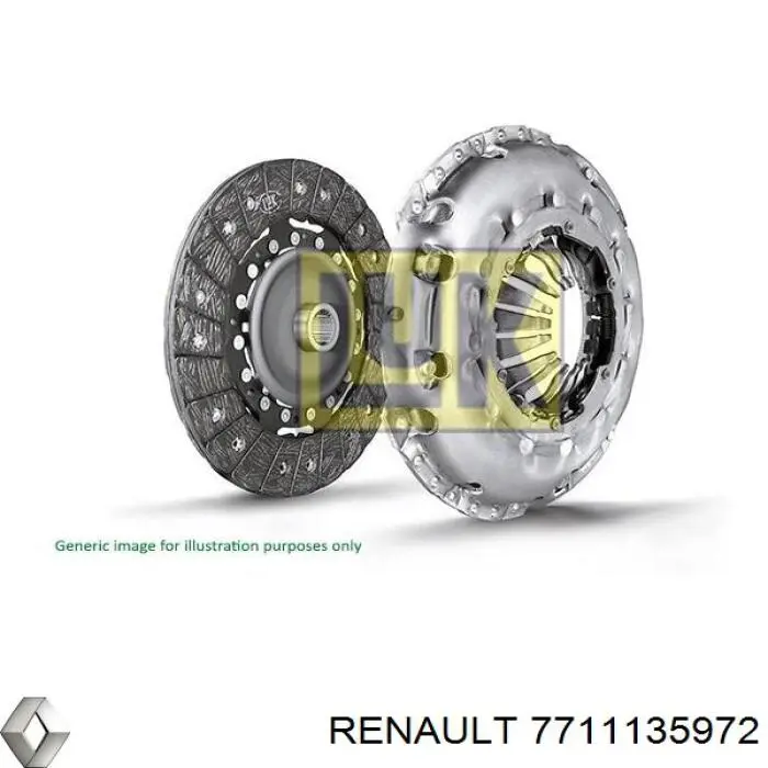 Комплект зчеплення (3 частини) 7711135972 Renault (RVI)