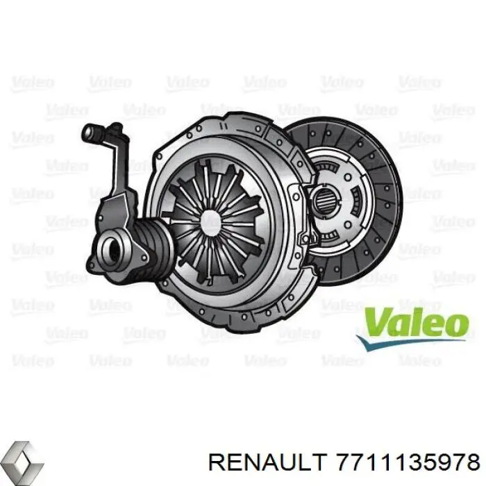 Комплект зчеплення (3 частини) Renault (RVI) 7711135978 ціна, від 150.94 USD