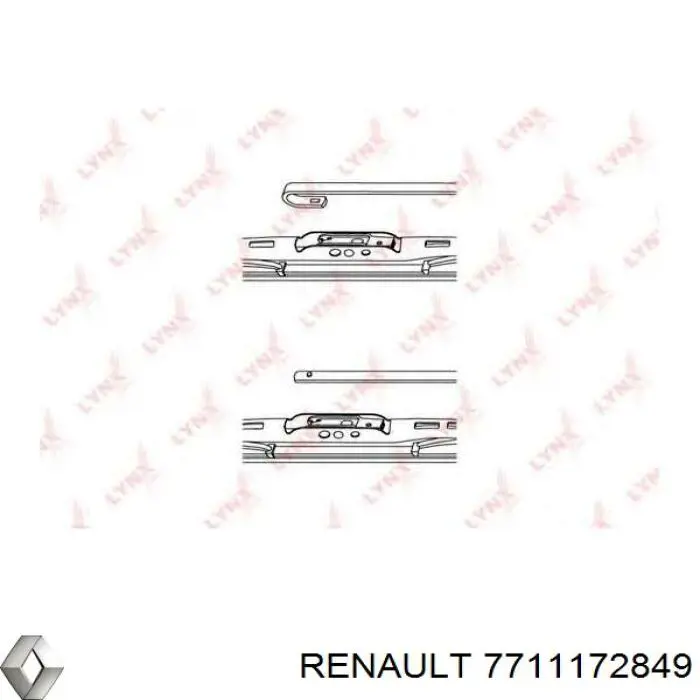 Задня щітка 7711172849 Renault (RVI)