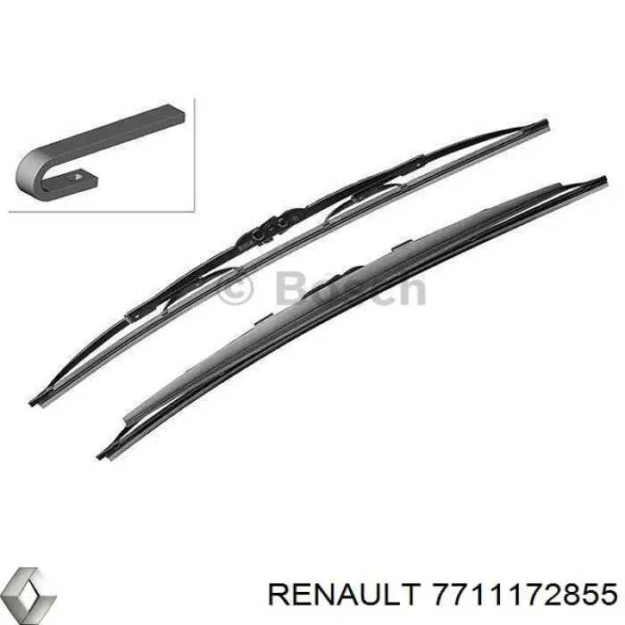 7711172855 Renault (RVI) щітка-двірник лобового скла, водійська