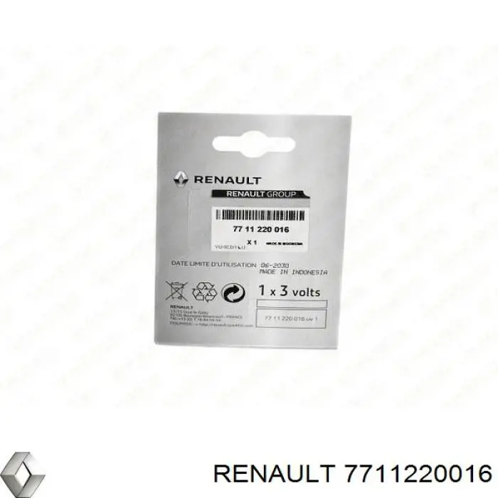 Батарейка брелока Renault (RVI) 7711220016 ціна, від 2.89 USD
