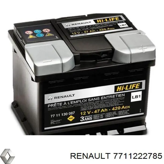 Батарея акумуляторна Renault (RVI) 7711222785 ціна, від 75.92 USD