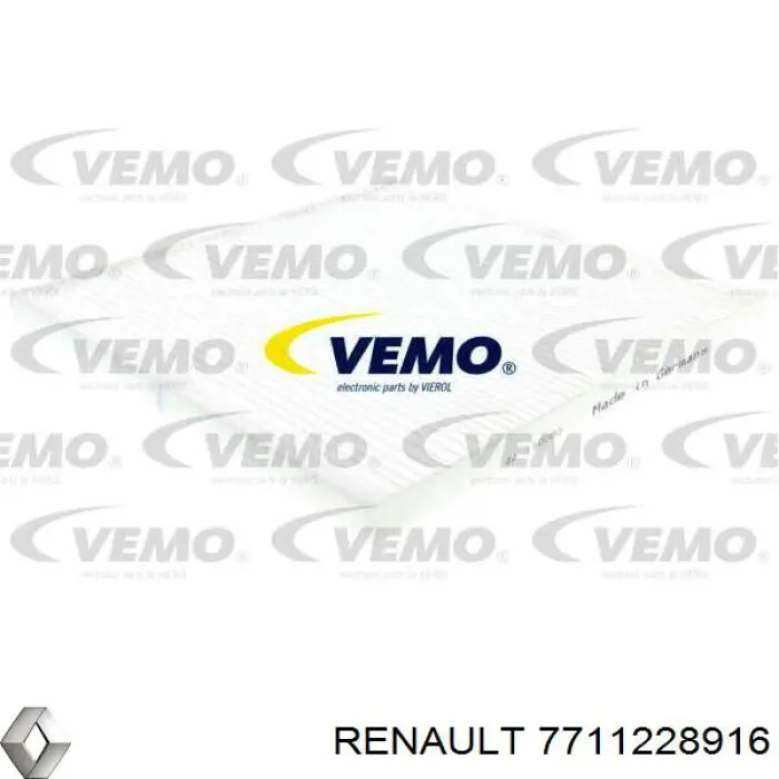 7711228916 Renault (RVI) Внутрішньосалонний фільтр