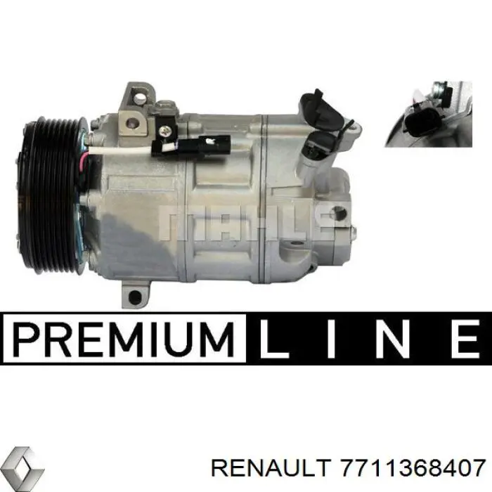 Компресор кондиціонера 7711368407 Renault (RVI)