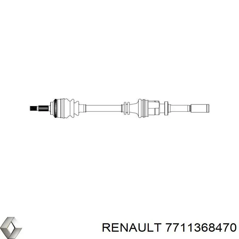 Піввісь (привід) передня, права 8201235795 Renault (RVI)