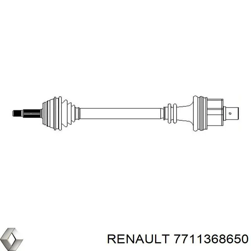 Купити 7711368650 Renault (RVI) Піввісь права