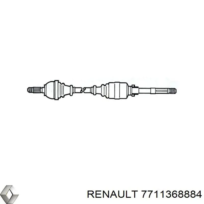 7711368884 Renault (RVI) піввісь (привід передня, права)