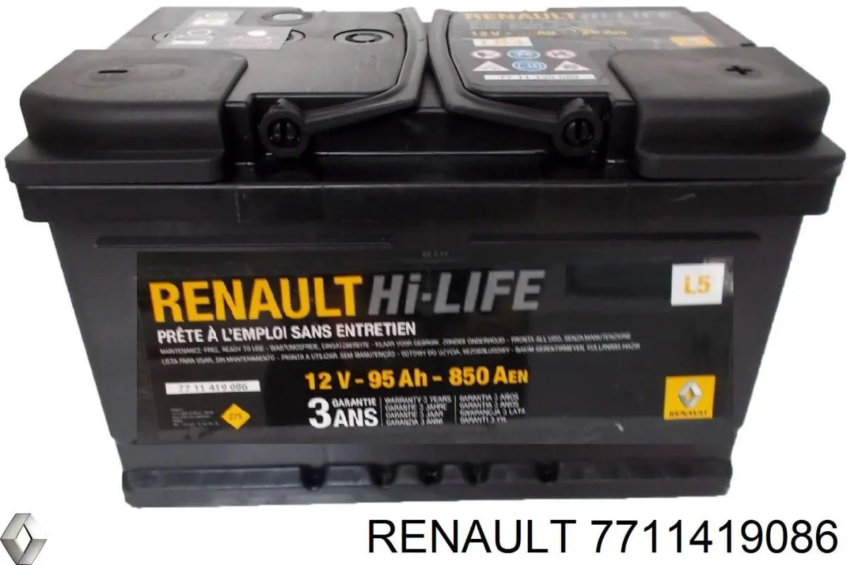 7711419086 Renault (RVI) Авто акумулятор