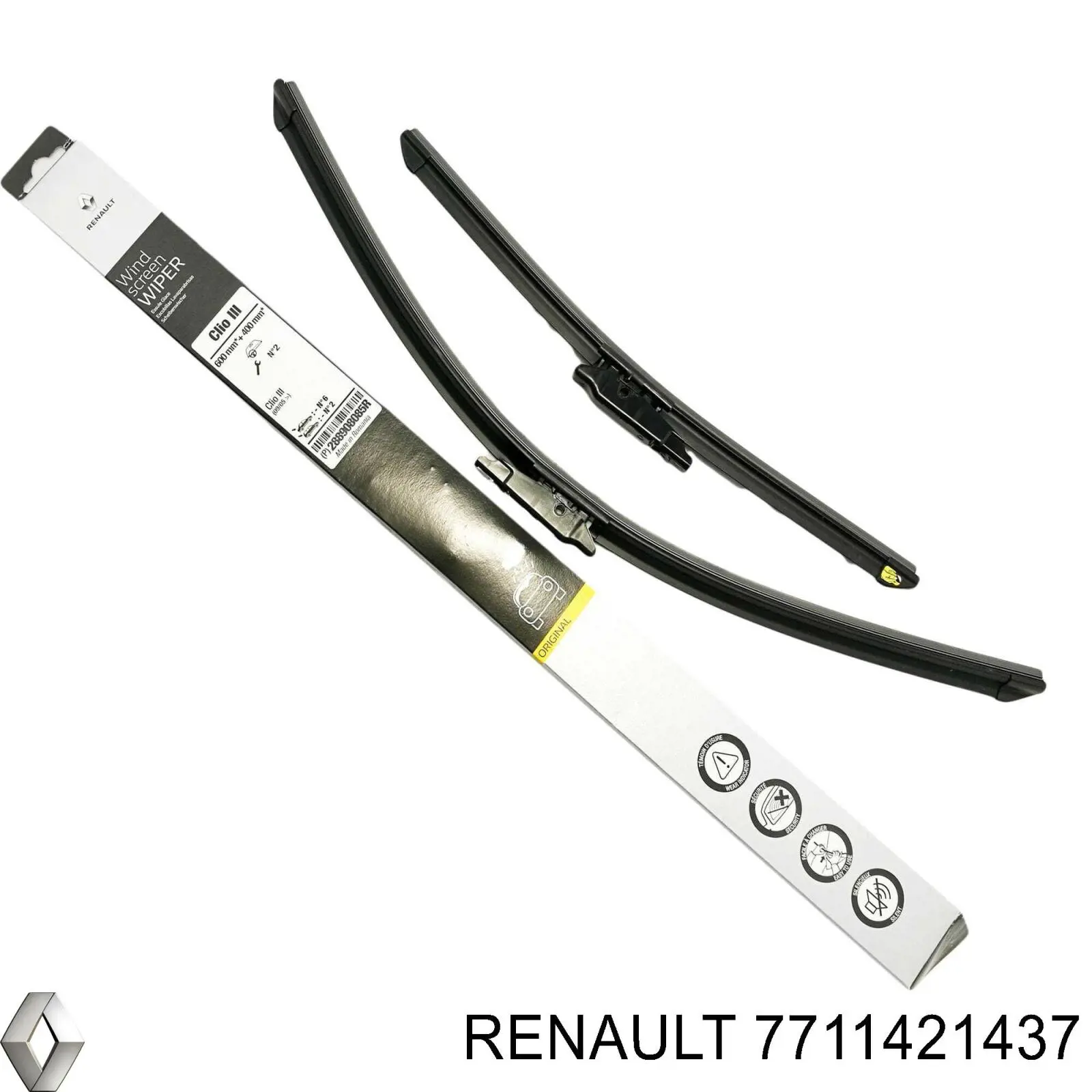 Щітки склоочисника 7711421437 Renault (RVI)