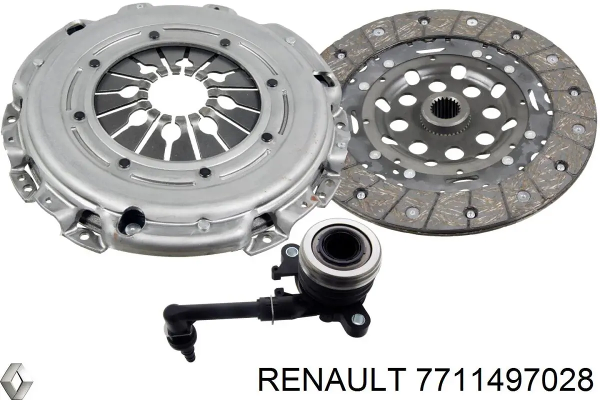 Комплект зчеплення (3 частини) 7711497028 Renault (RVI)