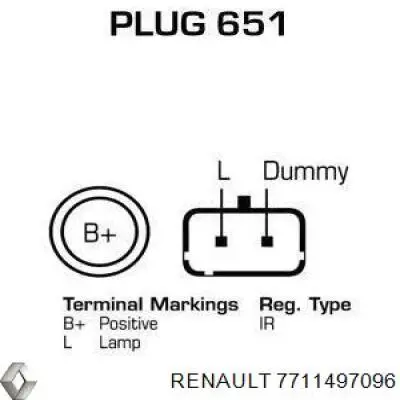 Купити 7711497096 Renault (RVI) Генератор