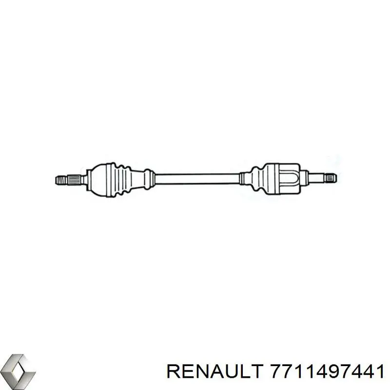7711497441 Renault (RVI) піввісь (привід передня, ліва)