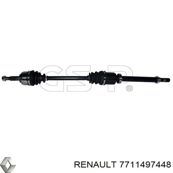 Піввісь передня, права Renault (RVI) 7711497448 ціна, від 82.35 USD