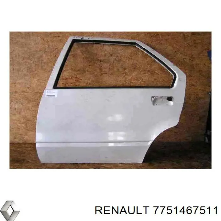 Двері задні Renault (RVI) 7751467511 ціна, від 42.28 USD