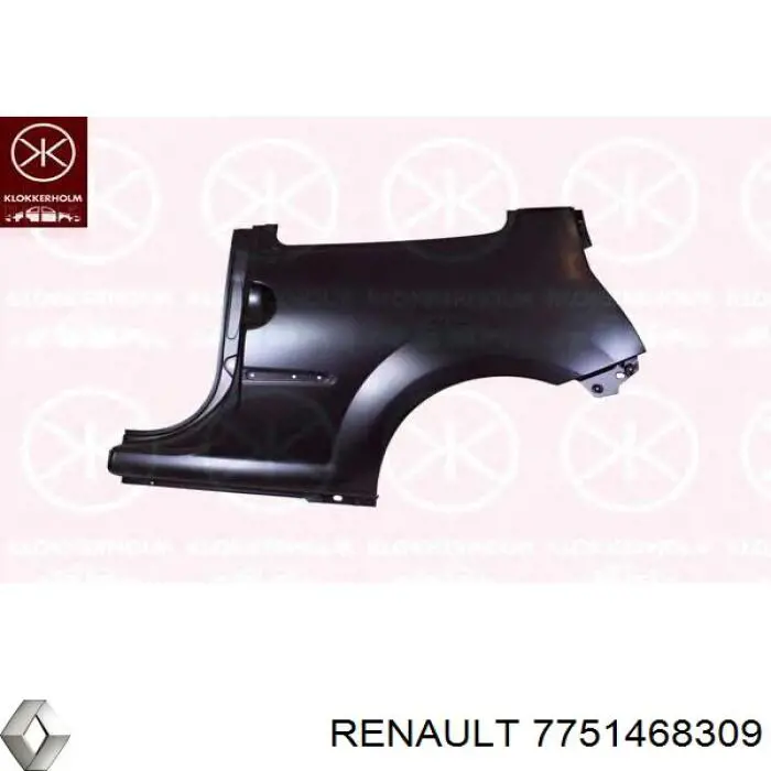 7751468309 Renault (RVI) крило заднє праве