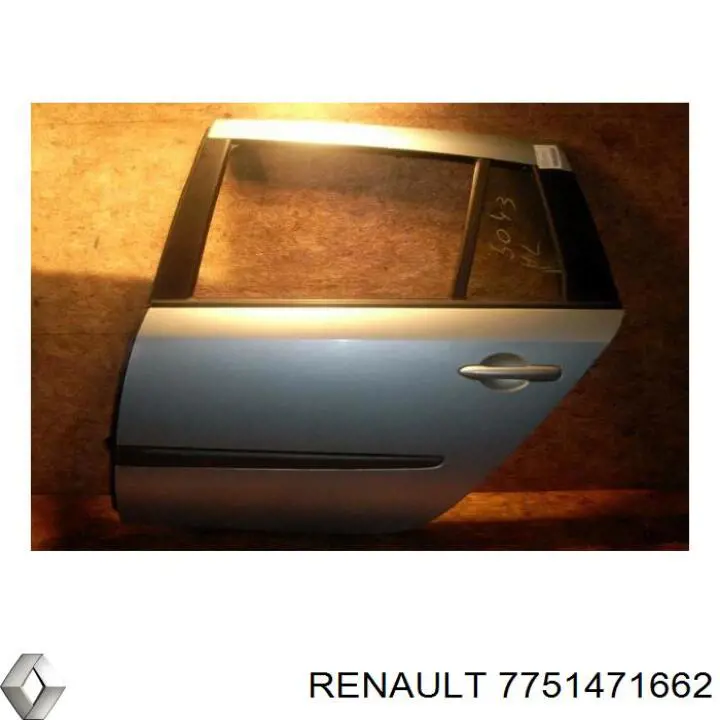 Двері задні, ліві Renault Laguna 2 (KG0) (Рено Лагуна)