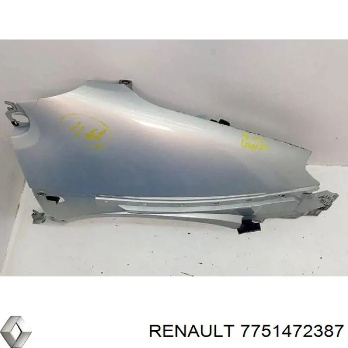 Крило переднє праве Renault (RVI) 7751474883 ціна, від 36.20 USD
