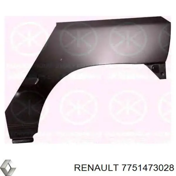 Купити 7751473028 Renault (RVI) Крило заднє праве