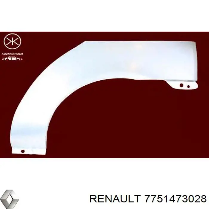 Крило заднє праве 7751473028 Renault (RVI)