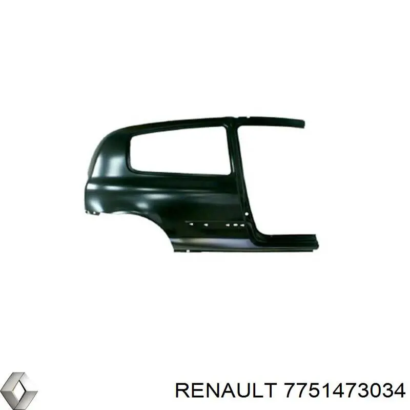 Купити 7751473034 Renault (RVI) Крило заднє праве