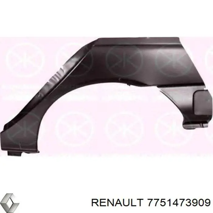 Крило заднє праве 7751473909 Renault (RVI)