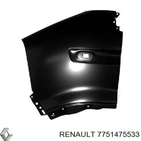 Ліве переднє крило Renault (RVI) 7751475533 ціна, від 19.00 USD