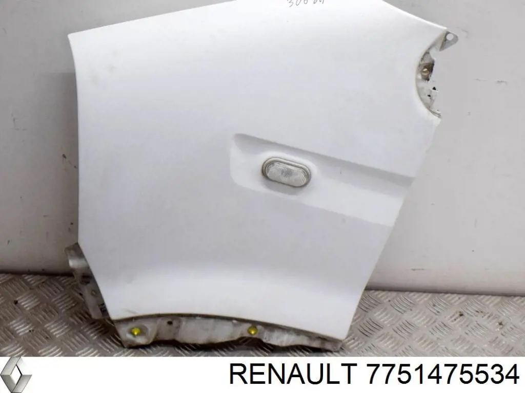 Крило переднє праве Renault (RVI) 7751475534 ціна, від 38.01 USD