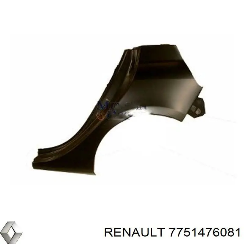 Крило заднє Renault (RVI) 7751476081 ціна, від 136.97 USD