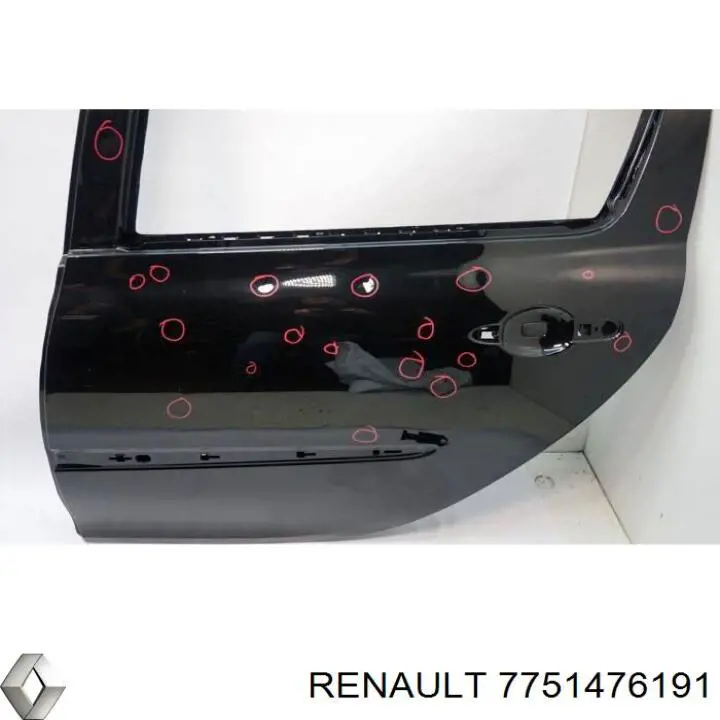 Двері задні, ліві Renault Clio 3 (BR01, CR01) (Рено Кліо)