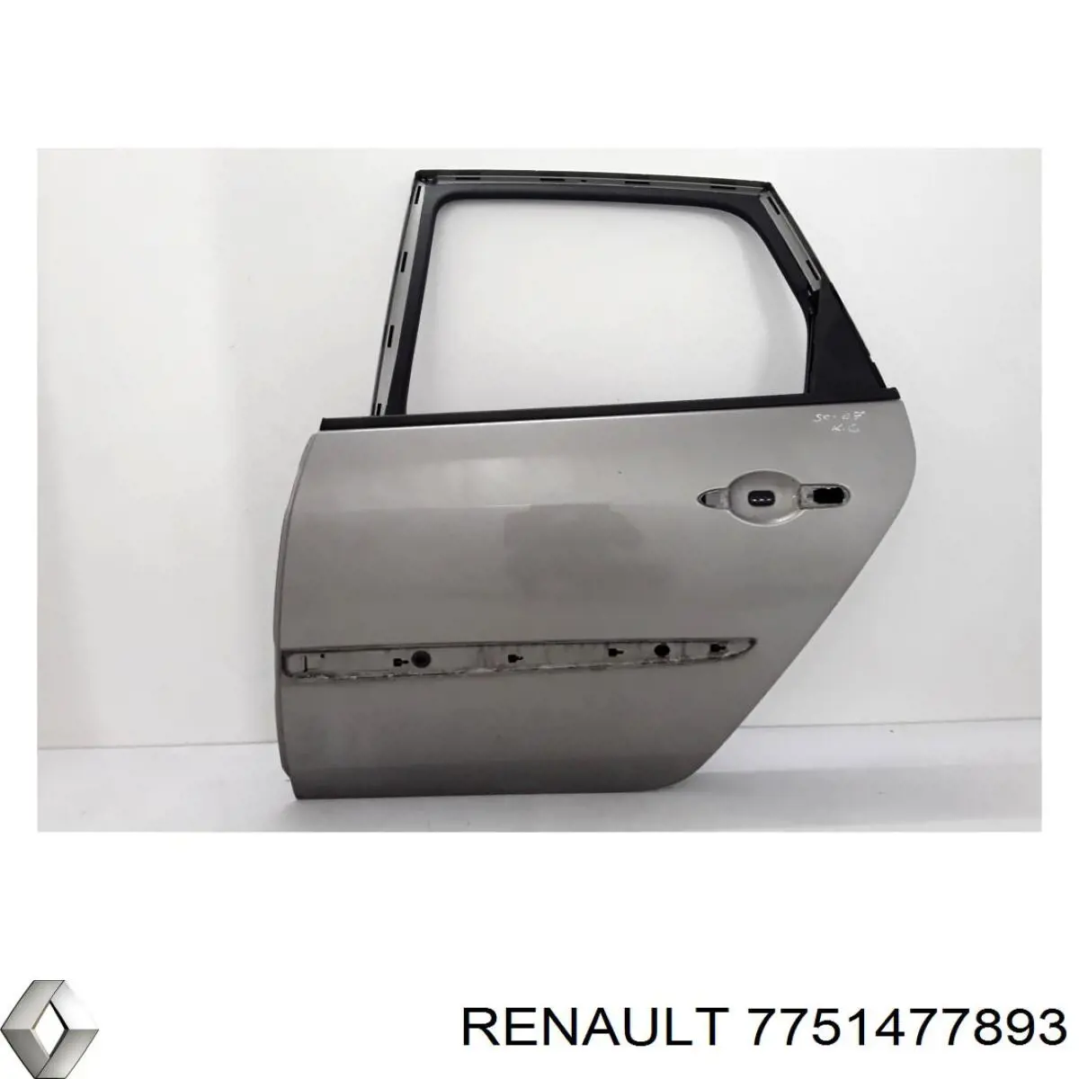 Двері задні Renault (RVI) 7751477893 ціна, від 306.39 USD