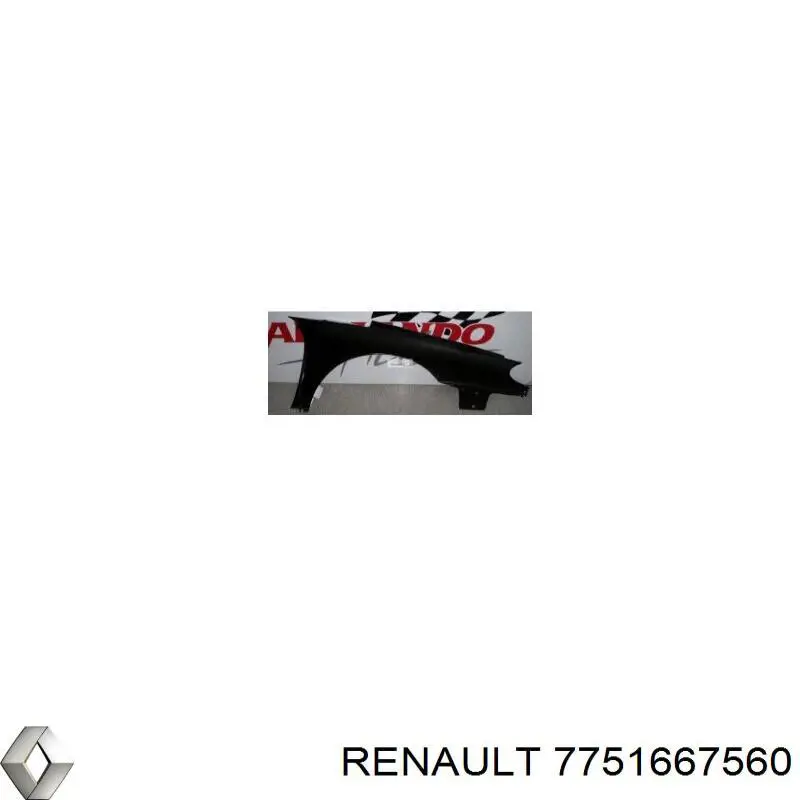 Крило переднє праве на Renault Laguna I 