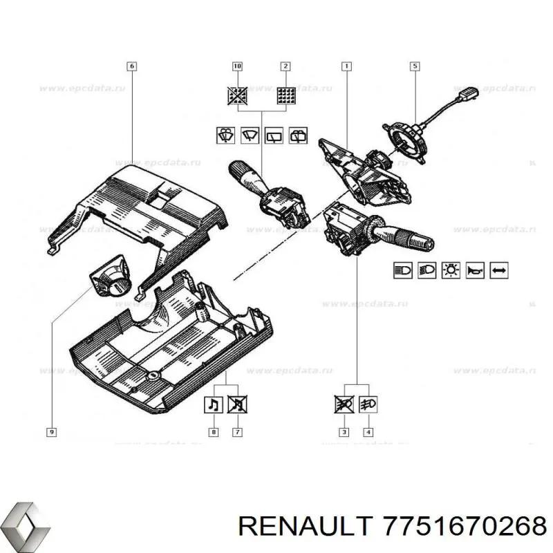 Петля капота, ліва 7751670268 Renault (RVI)