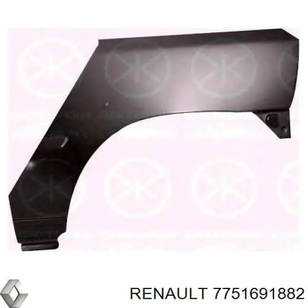 Панель задня, багажного відсіку Renault Clio 1 (BC57, 5357) (Рено Кліо)