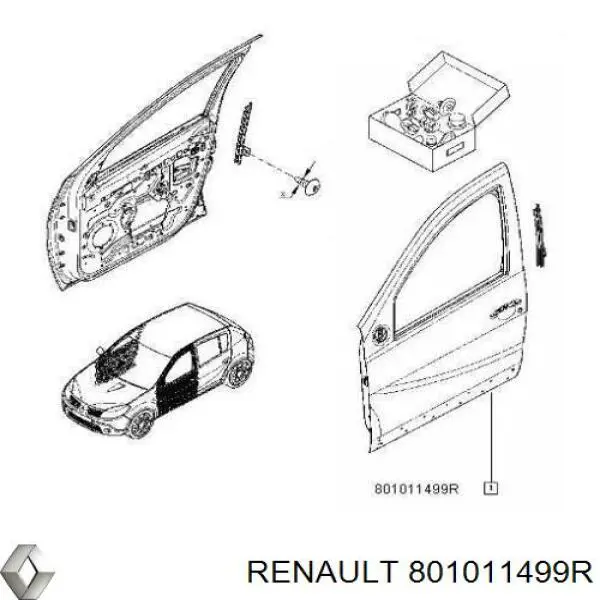 801011499R Renault (RVI) Дверь передня ліва
