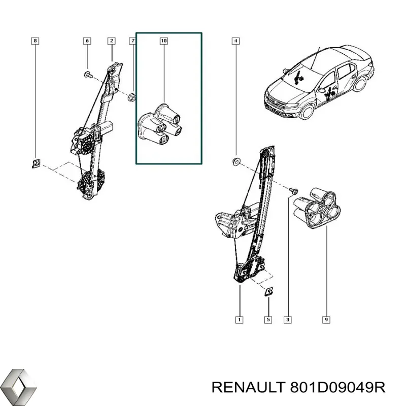 Купити 801D09049R Renault (RVI) 