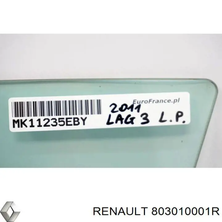 Скло передніх дверей, лівою Renault (RVI) 803010001R ціна, від 22.52 USD