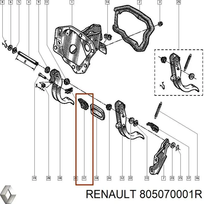  Renault (RVI) 805070001R ціна, від 2.95 USD