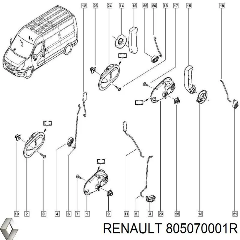  Renault (RVI) 805070001R ціна, від 2.95 USD