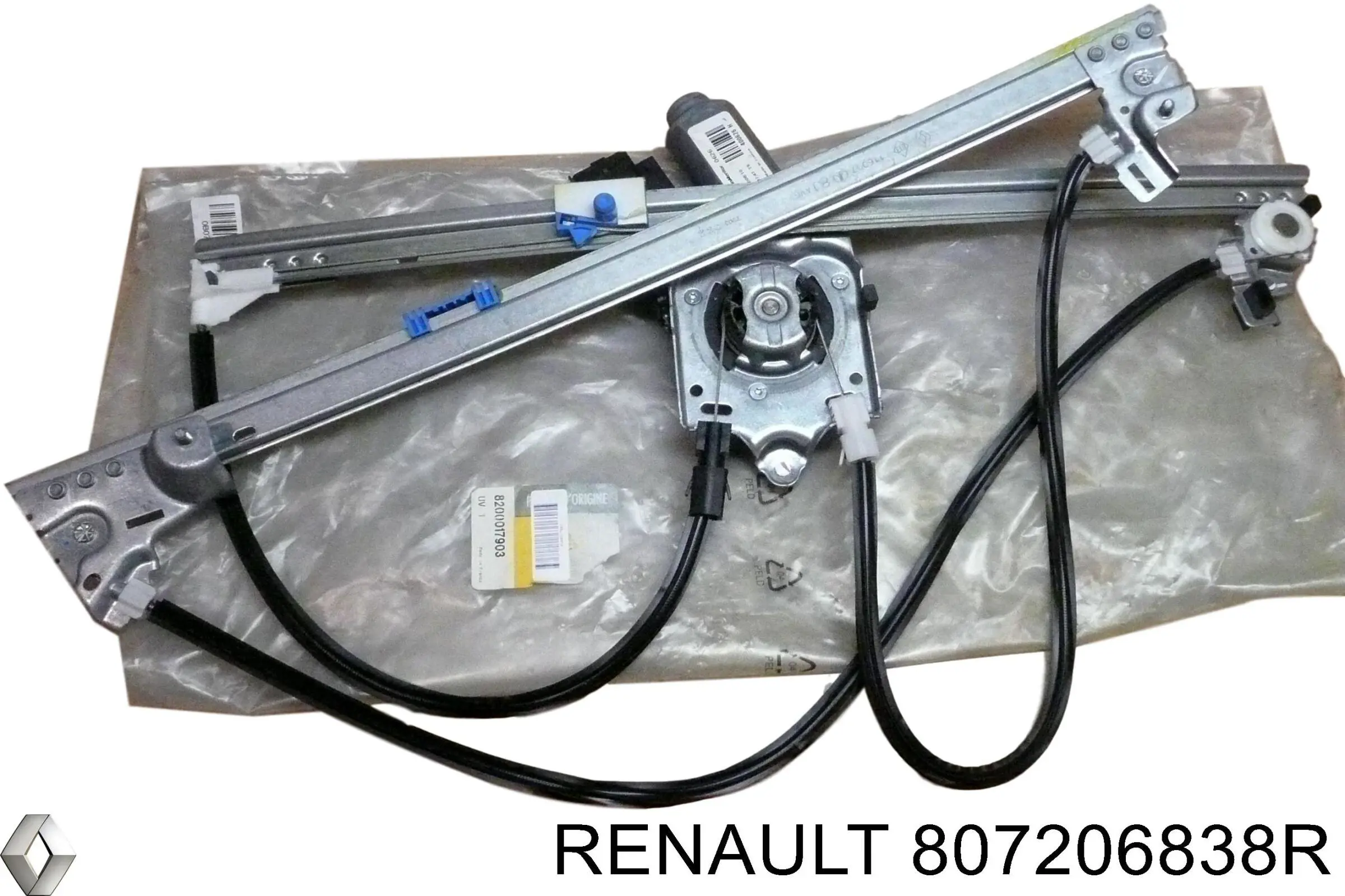 Механізм склопідіймача дверей передніх, правих Renault (RVI) 807206838R ціна, від 49.89 USD