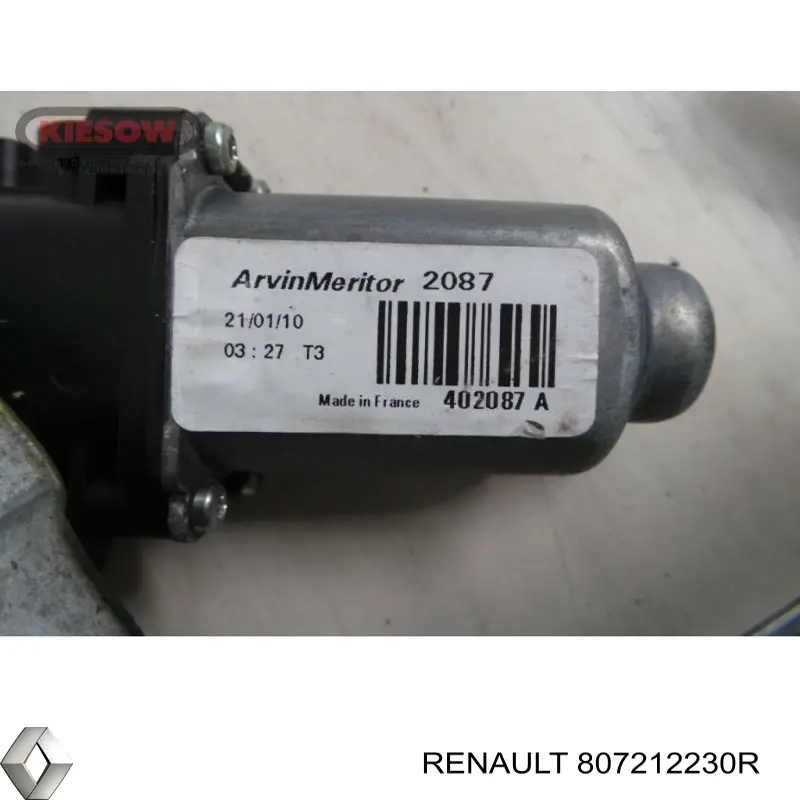 Механізм склопідіймача двері передньої, лівої 807212230R Renault (RVI)