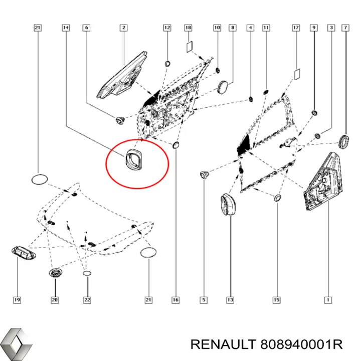 Гофра проводки дверей Renault (RVI) 808940001R ціна, від 6.08 USD