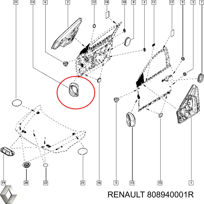 Купити 808940001R Renault (RVI) Гофра проводки дверей