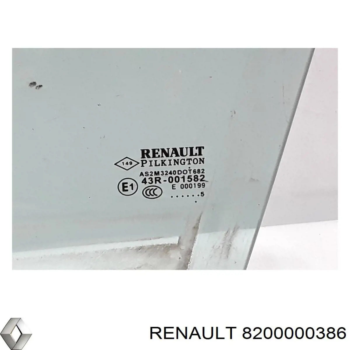 Скло передніх дверей, лівою 8200000386 Renault (RVI)