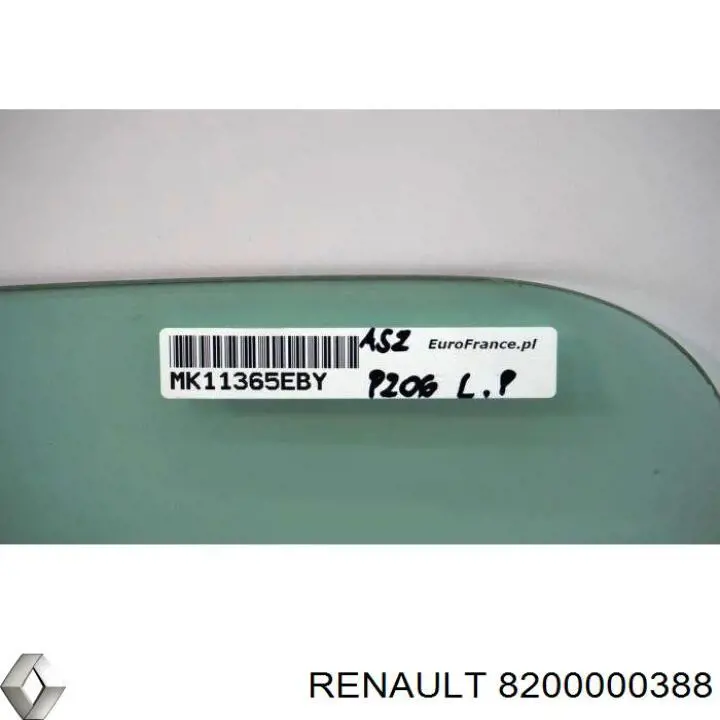 Вікно задніх дверей Renault (RVI) 8200000388